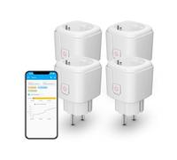 THIRDREALITY Zigbee Smart Plug with Power Consumption,4 Piece (Type F),16A,Zigbee Repeater,ZigBee Hub Required,Work with Home Assistant,Homey, Compatible with SmartThings,Alexa,Hubitat