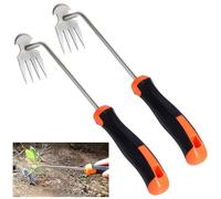 thirei Desbrozadora Manual, Extractor de Malas Hierbas Manual, Multifunctional Weeder Tools, Desbrozadora Manual con Mango, Desmalezar para Patio y Jardín, para cavar en el Jardín, Naranja