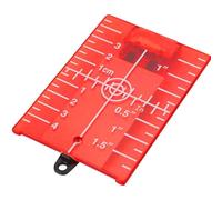 thirei Placa Láser Rojo, Objetivo láser con Reflectores, Pata para Medidor de Nivel Láser, Placa de Tarjeta de Destino Láser de Piso Magnético