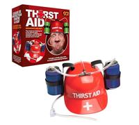 Thirst Aid Helmet PT7290, Casco con reposalatas y pajitas, Casco Porta Latas Thirst Aid, color/modelo surtido