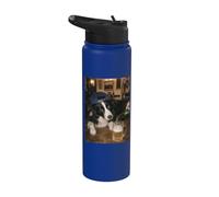 Thirsty Border Collie - Perro Pastor Papá Agility Dog Stainless Steel Insulated Water Bottle