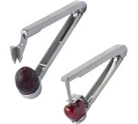 Thiru Premium set de cerezas y ciruelas - Robustas cuchillas de acero inoxidable - Fabricado en Alemania - incl. libro electrónico con 25 recetas (set de 2 piezas)