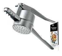 Thiru Spätzle - Prensa de patatas con rejilla de apoyo y espumadera, ideal para spätzle, patatas y zumos, fabricado en Alemania, incluye libro electrónico (idioma español no garantizado)