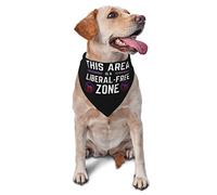 This Area is A Liberal Free Zone Spring Dog Bandanas Boy Bulk Cachorro Pañuelo Ajustable Triángulo Suave Baberos Accesorios para Perros Pequeños Medianos Grandes Gatos Blanco