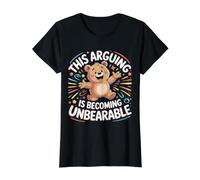 This Arguing Is Becoming Unbearable Bear Puns |- Camiseta gráfica económica, Mujer, Negro, L
