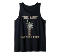 This Aunt Can Still Rock On Skeleton Hand Guitar Birthday Camiseta sin Mangas