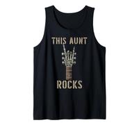 This Aunt Rocks Skeleton Hand Rock Music Band Guitarra Grunge Camiseta sin Mangas