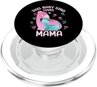 This Baby Dino Loves Mama for Girls Mother's Day Brontosaurio PopSockets PopGrip para MagSafe
