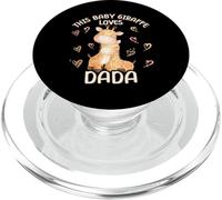 This Baby Giraffe Loves Dada Día del Padre Bebé Niño PopSockets PopGrip para MagSafe