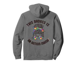 This Badass IS AN Autism Mama Meme EN LA Espalda Sudadera con Capucha