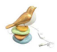 This bedside warm light is handmade in a cute bird shape, blending aestheti