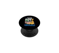 This Boy Loves Ukelele Hawaiian Tropical Beach Ukelele PopSockets PopGrip Adhesivo