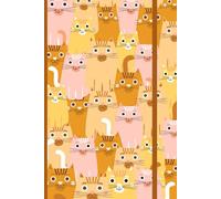 This cat notebook features a cute and colorful pattern of playful cats on the cover. Perfect as a Composition Notebook, Paperback Journal, or Diary ... journaling. 120 pages (12.52 × 9.25 inches).