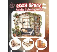 This Coloring Book Title is "Cozy Space" Stress relieving artwork. Relaxation and creation flow. Great gift idea for kids, teens, adults, all ages. 100 pages, 50 cozy space patterns.