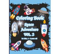 This Coloring Book Title is "Space Adventure". Stress relieving artwork. Improve your emotional resilience. Great gift for young boys, and young girls, ages 4 - 8years.