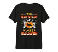 This Crazy Cat Lady Maine Coon Cat Loves Halloween Costume Camiseta Premium