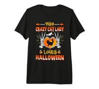 This Crazy Cat Lady Persian Cat Loves Halloween Costume Camiseta Premium