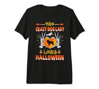 This Crazy Dog Lady Great Pyrenees Loves Halloween Costume Camiseta Premium