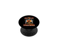 This Crazy Dog Lady Little Lion Dog Loves Halloween PopSockets PopGrip Adhesivo