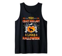 This Crazy Dog Lady Old English Sheepdog Loves Halloween Camiseta sin Mangas