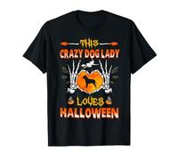 This Crazy Dog Lady Pit Bull Loves Halloween Costume Camiseta