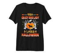 This Crazy Dog Lady Polish Lowland Sheepdog Loves Halloween Camiseta Premium