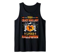 This Crazy Dog Lady Smooth Fox Terrier Loves Halloween Camiseta sin Mangas