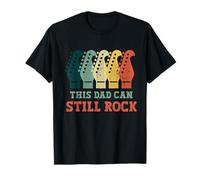 This Dad Can Still Rock Guitarra Vintage Día del Padre Retro Camiseta