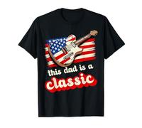 This Dad Is A Classic USA Flag Guitar Music Día del Padre Camiseta
