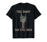 This Daddy Can Still Rock On Skeleton Hand Guitar Birthday Camiseta