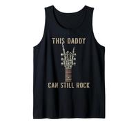 This Daddy Can Still Rock On Skeleton Hand Guitar Birthday Camiseta sin Mangas