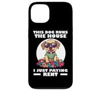 THIS DOG RUNS THE HOUSE I JUST PAYING RENT Carcasa para iPhone 13