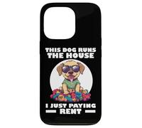 THIS DOG RUNS THE HOUSE I JUST PAYING RENT Carcasa para iPhone 13 Pro