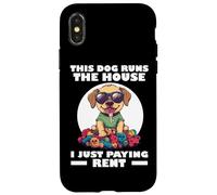 THIS DOG RUNS THE HOUSE I JUST PAYING RENT Carcasa para iPhone X/XS