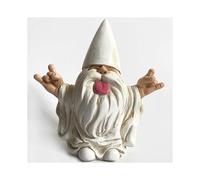 This Garden Gnome Will Rock Your Magical Mini World (10cm Height) Christmas Decoration Ornaments Garden Gnome Resin Crafts