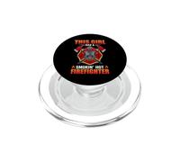 This Girl Has A Smokin' Hot Firefighter Fireman Firefighters PopSockets PopGrip para MagSafe