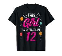 This Girl Is Official 12 Age Birthday Girls Old Years Camiseta