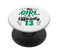 This Girl Is Official 13 Celebrar Fiesta Cumpleaños Lindo PopSockets PopGrip Adhesivo