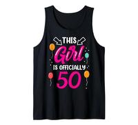 This Girl Is Official 50 Age Old Cumpleaños Niñas Años Camiseta sin Mangas, Hombre, Negro, XXL