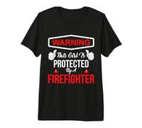 This Girl Is Protected by A Firefighter Funny Firefighters Camiseta Premium