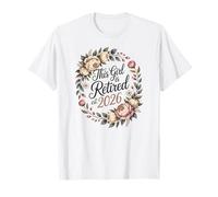 This Girl is Retired 2026, Divertida celebración Floral de jubilación Camiseta