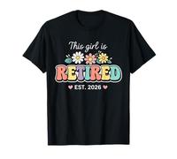 This Girl Is Retired 2026 Floral Retro Vintage Women Camiseta