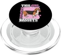 This Girl Loves Bassets Perro Basset Hound PopSockets PopGrip para MagSafe