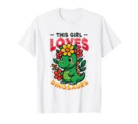 This Girl Loves Dinosaurs - Lindo diseño de dinosaurio para niñas Camiseta