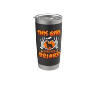 This Girl Loves Her Briard Dog Funny Halloween Costume Vaso térmico de acero inoxidable de doble pared