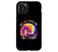 This Girl Loves Her Dachshund Dog Puppy Hippie Tie Dye Carcasa para iPhone 11 Pro