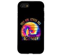 This Girl Loves Her Dachshund Dog Puppy Hippie Tie Dye Carcasa para iPhone SE (2020) / 7/8