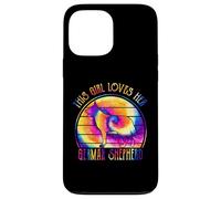 This Girl Loves Her German Shepherd Dog Tie Dye Puppy Carcasa para iPhone 13 Pro Max