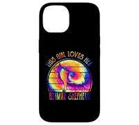 This Girl Loves Her German Shepherd Dog Tie Dye Puppy Carcasa para iPhone 14