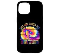 This Girl Loves Her German Shepherd Dog Tie Dye Puppy Carcasa para iPhone 15